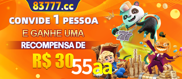Banner institucional da 55aa sobre parceria de marcas e criação de uma marca de excelência, apresentando os mascotes de jogos populares como o Fortune Tiger.