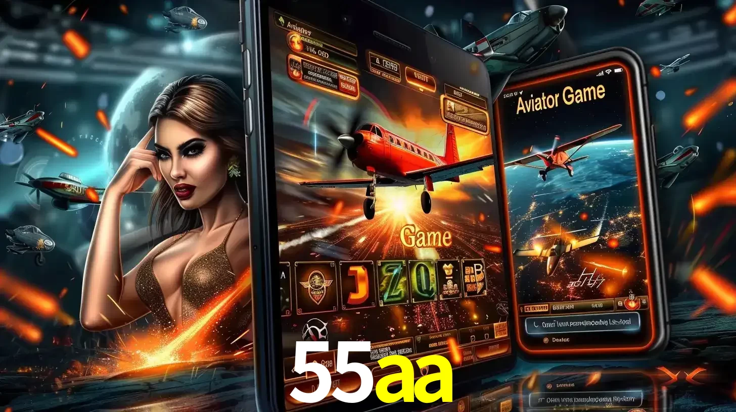 Mulher estilosa cercada por telas que exibem a jogabilidade do Aviator, capturando a intensidade e a estratégia deste popular crash game oferecido pelo 55aa.